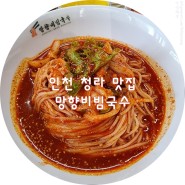 인천 청라 맛집 새콤달콤 국물 자작한 망향비빔국수 내돈내산
