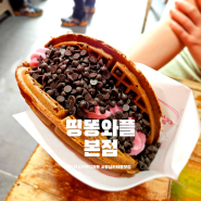 왕십리 맛집 띵똥와플 본점 한양대 추억의 간식 아이스크림 와플