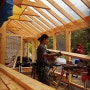 '24.5.1 Hami Garage TV - Making a carpenter's wooden greenhouse. / 캠핑장 작업 일상.