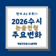2026학년도 논술전형 주요 변화 (고려대, 성균관대, 한양대, 이화여대 논술전형 변화)