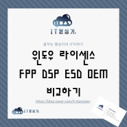 윈도우 라이센스 FPP DSP ESD OEM 비교하기