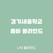 나우 블라인드[김포 블라인드] 경기새울학교 콤비 블라인드 시공사례