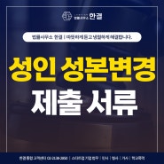 성인 성본변경 신청 방법과 제출 서류 : 성본변경 기각 피하기 위해서는