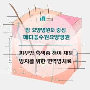 피부암 흑색종 전이 재발 방지를 위한 면역암치료