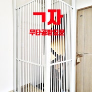 서울시 관악구 봉천동 빌라 ㄱ자 개방형 현관 고양이 방묘문 제작 설치