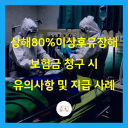 상해80%이상후유장해 보험금 청구 시 유의사항 및 지급 사례