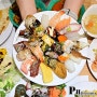 충주 연수동 단체식당 고메스퀘어 해산물 뷔페 가족 외식장소