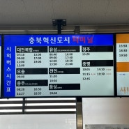 충북혁신도시 터미널 시간표 및 예매 방법