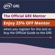 [GRE] ETS 공식 GRE 프렙; GRE Mentor Online Course 25% 할인 "600+문제와 공식GRE모의고사 PPO 2"