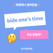 'bide one's time' 무슨 뜻일까? ( 때를 기다리다 / 영어표현 / 영어단어 / 영어회화 / 영어신조어 / 슬랭 / 영어공부)