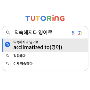 [튜터링구글링]'익숙해지다'는 영어로? (영어표현 / 영어단어 / 영어회화 / 영어신조어 / 슬랭 / 영어공부)