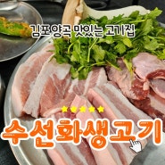 김포 양곡리 소고기 수선화생고기 푸짐한 한상차림