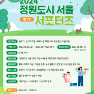 [서포터즈] 2024 정원도시 서울 서포터즈 모집 알림