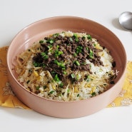 전기 압력밥솥 콩나물밥 만들기 다진 소고기 볶음 다짐육요리에 부추간장 레시피