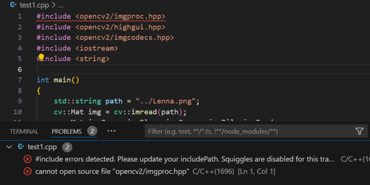 [OpenCV] VSCode #include path 추가하기 : 네이버 블로그