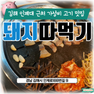 [김해 어방동맛집] 인제대 근처 가성비 고기집 돼지따먹기 리뷰