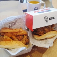 신사역 KFC 신메뉴 칠리징거통다리세트 버터비스켓