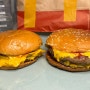 맥도날드 햄버거 트리플치즈버거, 더블쿼터파운더 치즈 비교