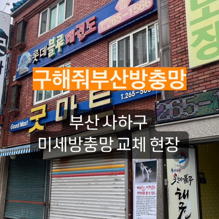 부산방충망 사하구 미세방충망 교체 현장!