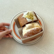 청주 테이크잇슬로우 크림도넛 , 뉴욕롤 먹어보기 (율량동카페/청주도넛/청주디저트)