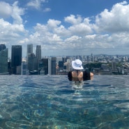 3박3일 싱가폴 모녀여행 (9) 마리나베이샌즈 인피니티풀 수영장 체크인 전 이용 후기 (체크인 사전등록, 임시키, 짐 맡기기)