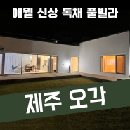 제주 애월 신상 숙소 돌담 자쿠지 대가족 5인, 6인 감성 독채 펜션/ 오각