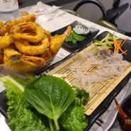 [ 대흥동맛집 ] 오징어와친구들 : 산오징어회 오징어튀김 7시전 전복서비스