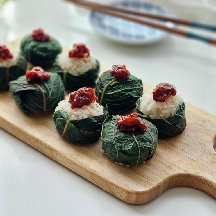 깻잎 약고추장 쌈밥 만드는법 깻잎 주먹밥 도시락 추천 메뉴 깻잎 요리 레시피 : 네이버 블로그