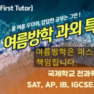 [여름방학 국제학교 특강] SAT,AP,IB학원보다 더 좋은 sat, ap, ib, igcse, 에이레벨, 토플 100개 과목 전문과외 특강(방문,대면,화상과외)_퍼스트튜터