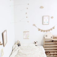 아기방 남자아이방꾸미기 벽장식 인테리어모빌만들기 천장우드모빌세그