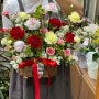 쌍문꽃집 파랑새 - 알록달록카네이션 꽃바구니 L 사이즈