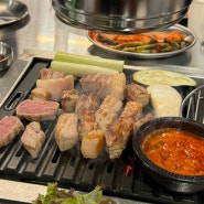 [서울 맛집] 뭉텅 선유도점 - 육즙 팡팡 터지는 두툼한 고기 맛집