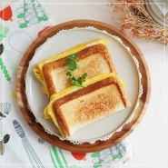 백종원 토스트 만들기 캠핑 아침메뉴 요리 계란 치즈 식빵 간단 재료 넣은 원팬토스트 레시피