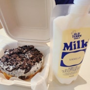 도넛순례 올드페리도넛 기흥롯데프리미엄 아울렛 오픈!5월 한정판매 쿠앤크 도넛 + 바닐라밀크 후기!