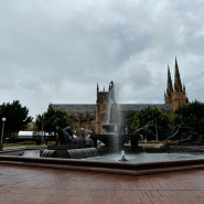 시드니 하이드파크 방문기,비 내리는 Sydney Hydepark & 세인트 메리 대성당(St. Mary's Cathedral)