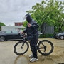 비오는날 코마드 레인코드 오토바이우비 KAR690 입고 자전거로 출퇴근했습니다!