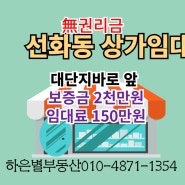 대전 중구 선화동 대단지아파트앞 무권리공실임대17평