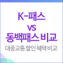 K-패스 vs 동백전(동백패스) 비교 - 대중교통 할인 혜택 비교