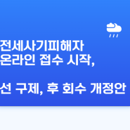 전세사기피해자 결정신청 온라인 / 선구제 후회수 특별법 개정안