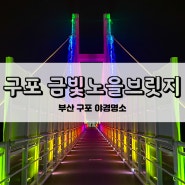 [부산] 부산 구포 야경명소 금빛노을브릿지 주차, 점등시간