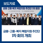 ｢금융-고용-복지 복합지원 추진단｣ 1차 회의 개최