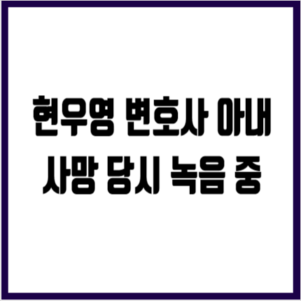 현우영 변호사 아내 사망 당시 녹음 중 국회의원 현경대 아들 무기징혁 구형 선고 : 네이버 블로그