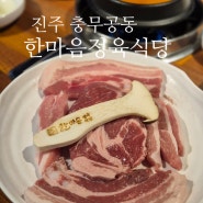 [진주 충무공동] 퇴근 후 고기파티 고기맛집 : 한마음정육식당