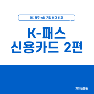 k패스 교통카드 신청 bc 광주 농협 기업 현대 2편