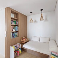[인천인테리어] 청라자이 44PY 아이의 작은 도서관이 마련된, 40평대 화이트우드인테리어_엘앤아이디