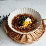 도토리묵사발 만들기 따뜻한 도토리묵밥 만들기 온묵밥 도토리묵요리