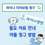 라이나 크라운 치아보험 청구 필요서류 및 어플 사용방법