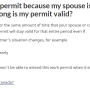 배우자 open work permit은 주신청자와 관계없이 유지되는가?