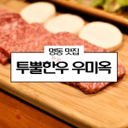 서울 명동 맛집 명동역 고기집 투뿔한우 우미옥