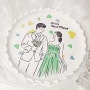 [청첩장 모임 선물] 결혼 축하선물로, 결혼사진 드로잉 접시 하기!